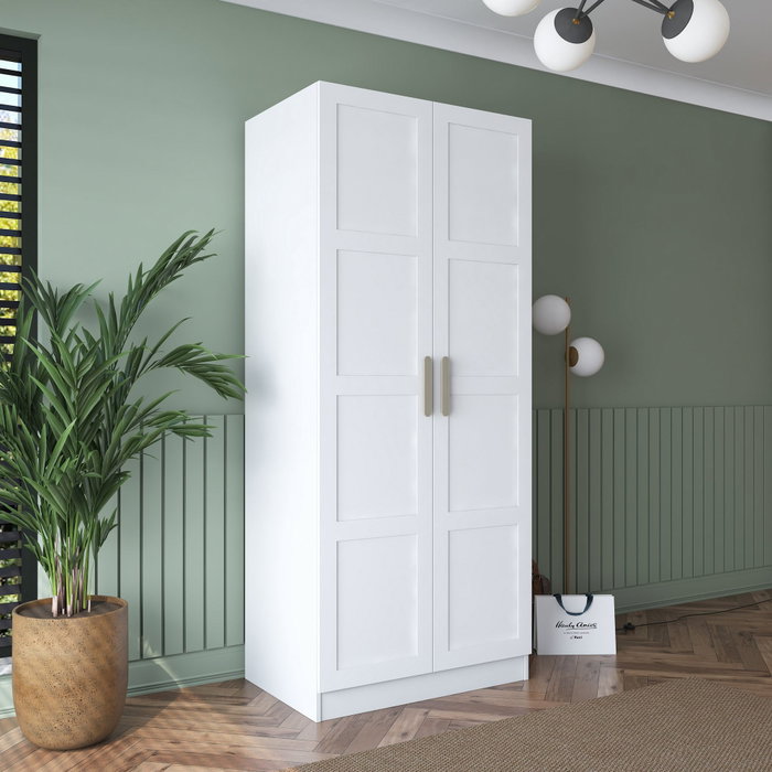 Hanah Home Armario Blanco con Estanterías